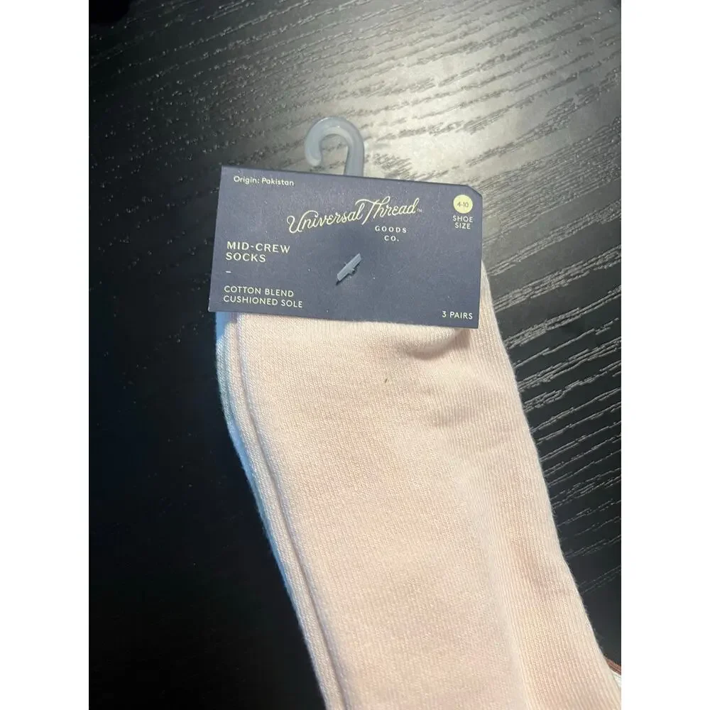 3 packs Universal Thread Women’s Ankle Socks 9 Pairs Shoe Size 4-10 NWT